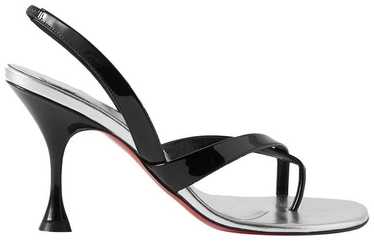 CHRISTIAN LOUBOUTIN Black Taralita 85 Patent-leat… - image 1