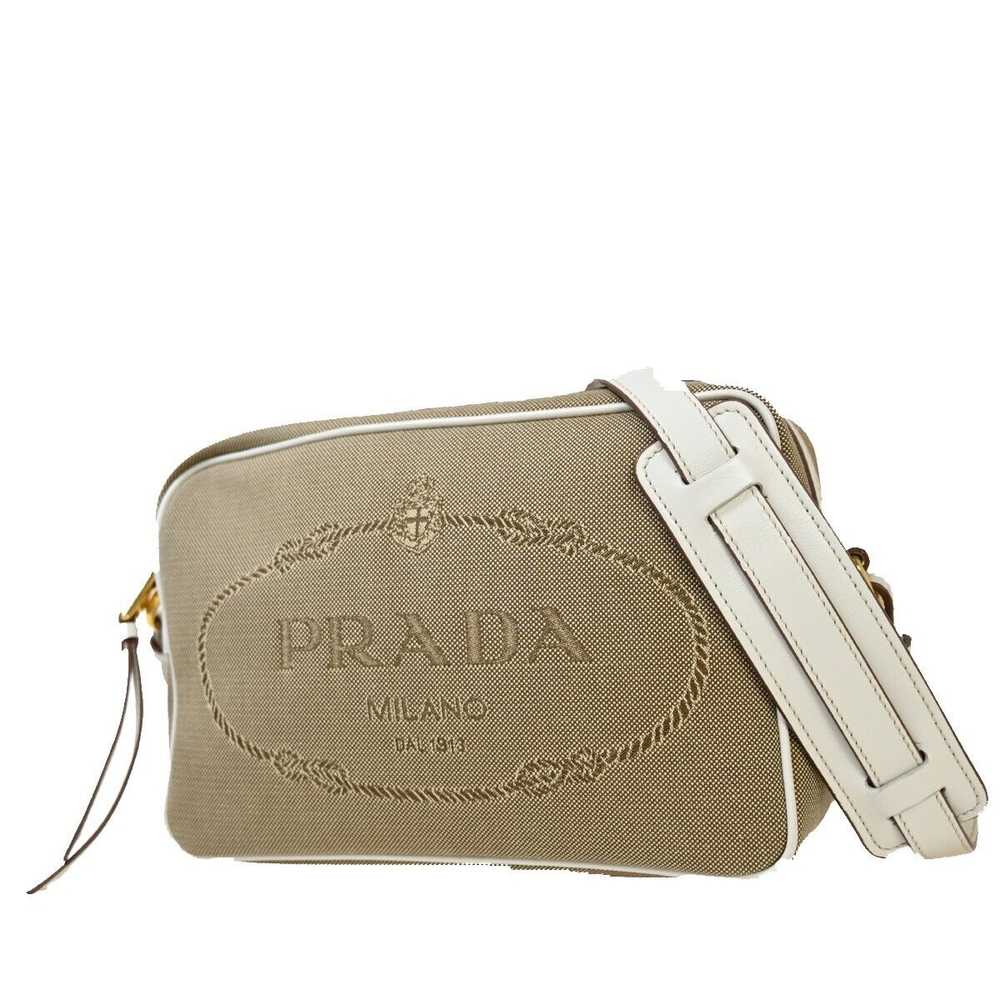 PRADA Logo Jacquard Shoulder Bag - image 1