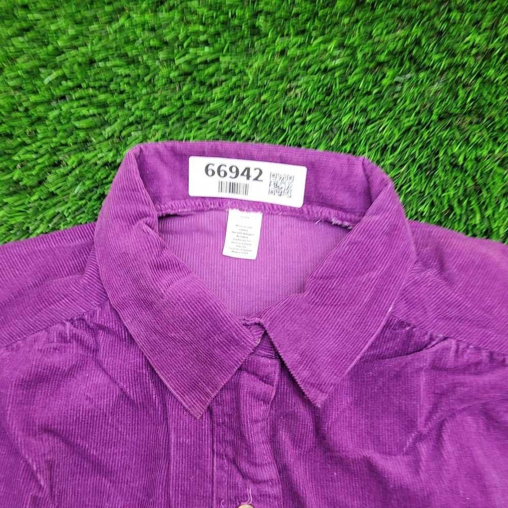 Other Vintage 90s Corduroy Baggy Button Shirt Lar… - image 8