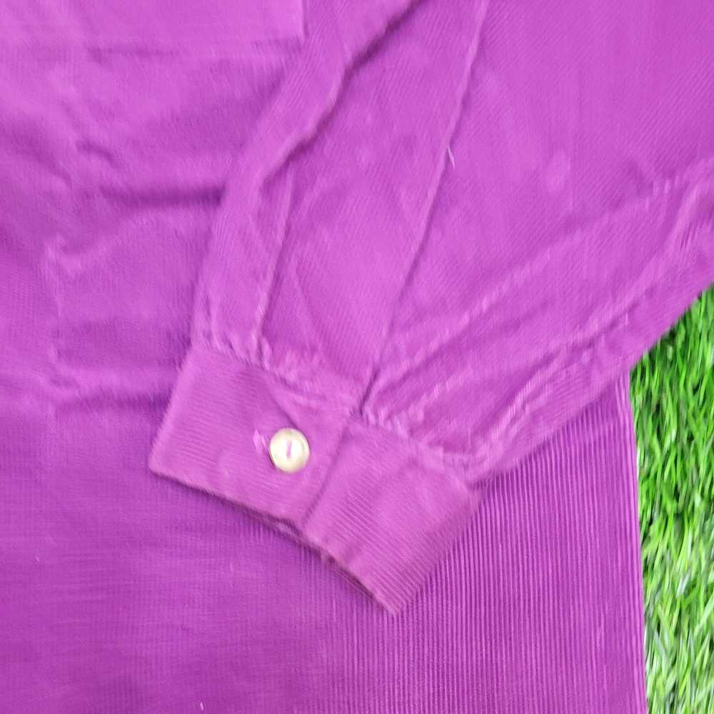 Other Vintage 90s Corduroy Baggy Button Shirt Lar… - image 9