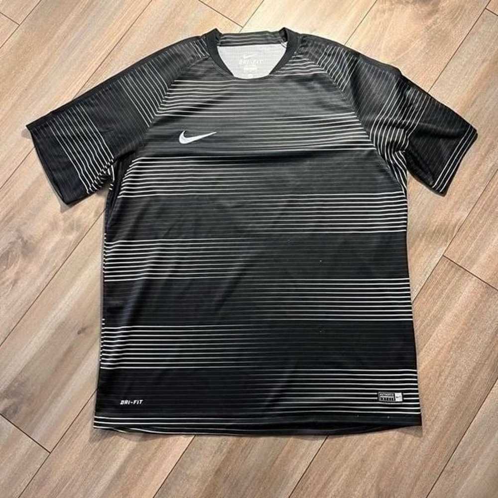 Nike Black Pattern Athletic Workout Shirt Men XL … - image 1