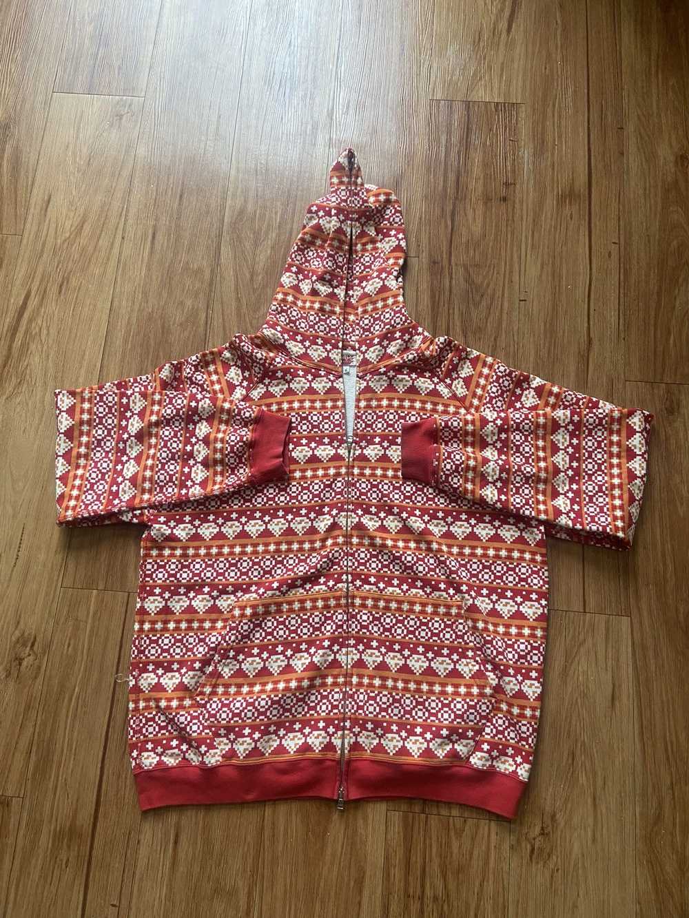 Bape Og Red Pixelated Bape Full Zip Up, red - image 1