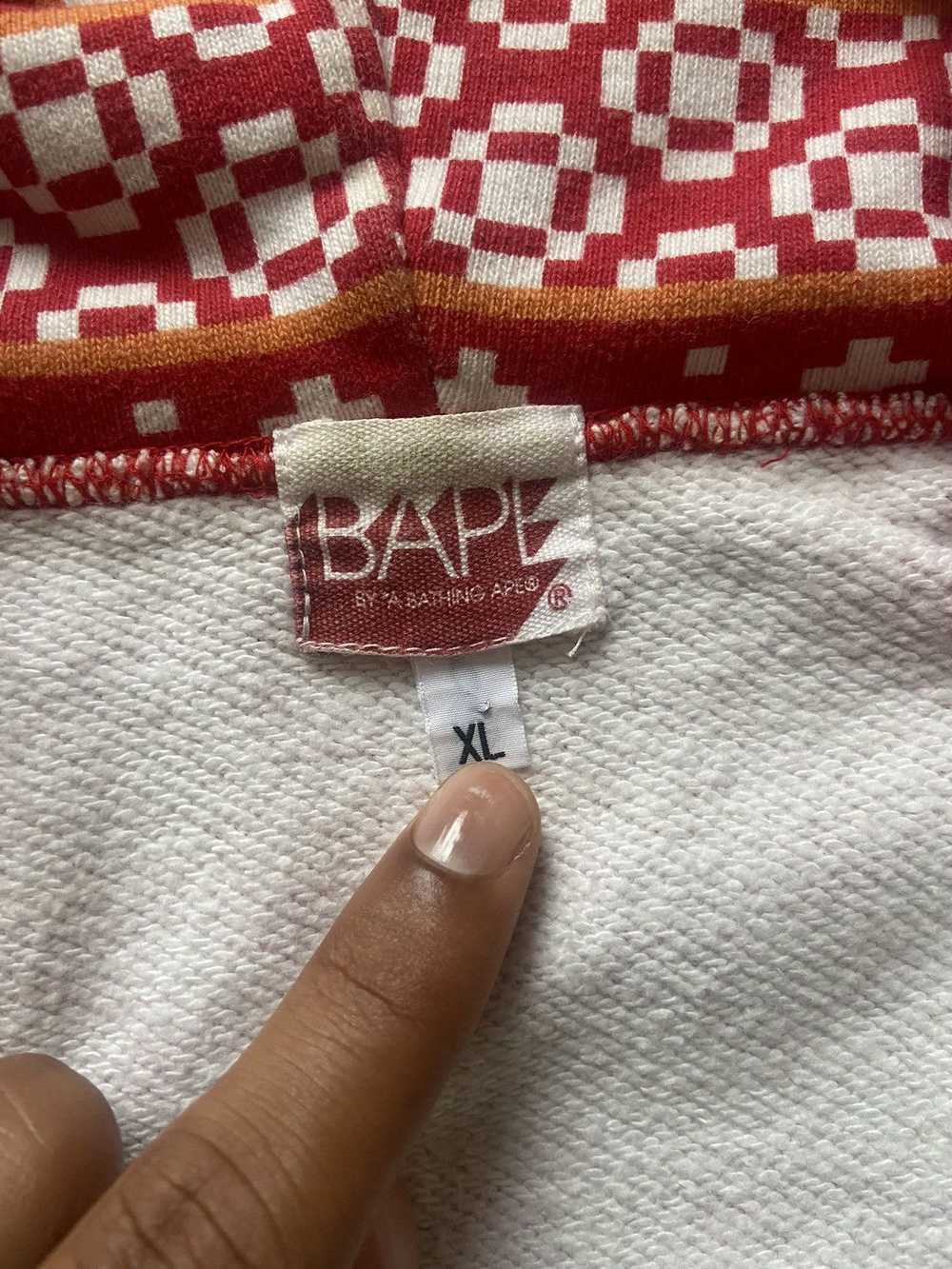 Bape Og Red Pixelated Bape Full Zip Up, red - image 5