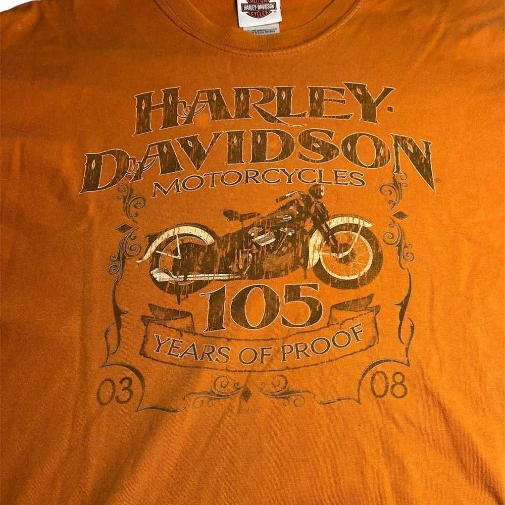 harley davidson tee shirt Orange Smokey Mountain … - image 1
