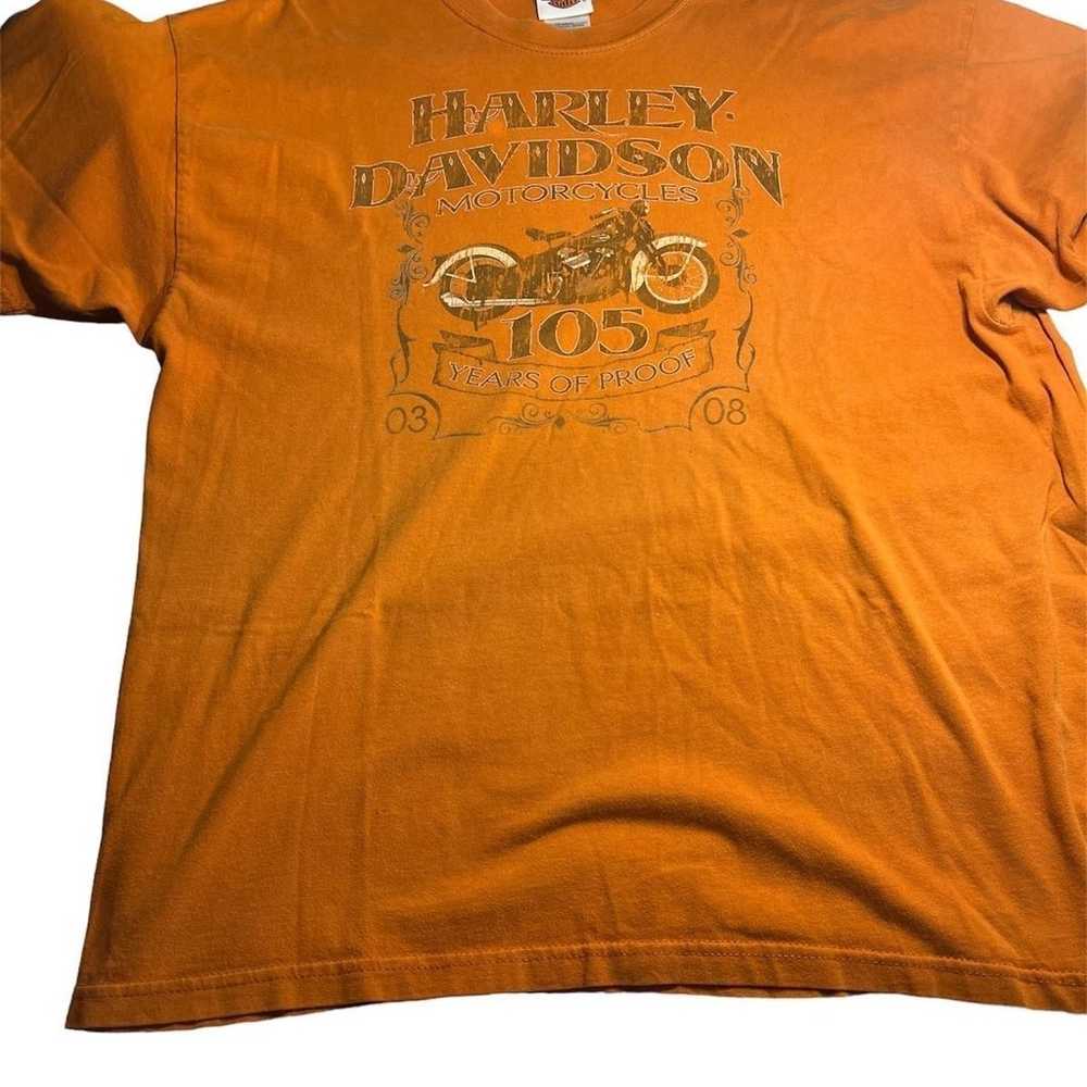 harley davidson tee shirt Orange Smokey Mountain … - image 4