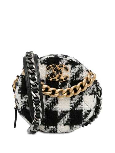 CHANEL Pre-Owned 2019 Tweed 19 Round Clutch with … - image 1