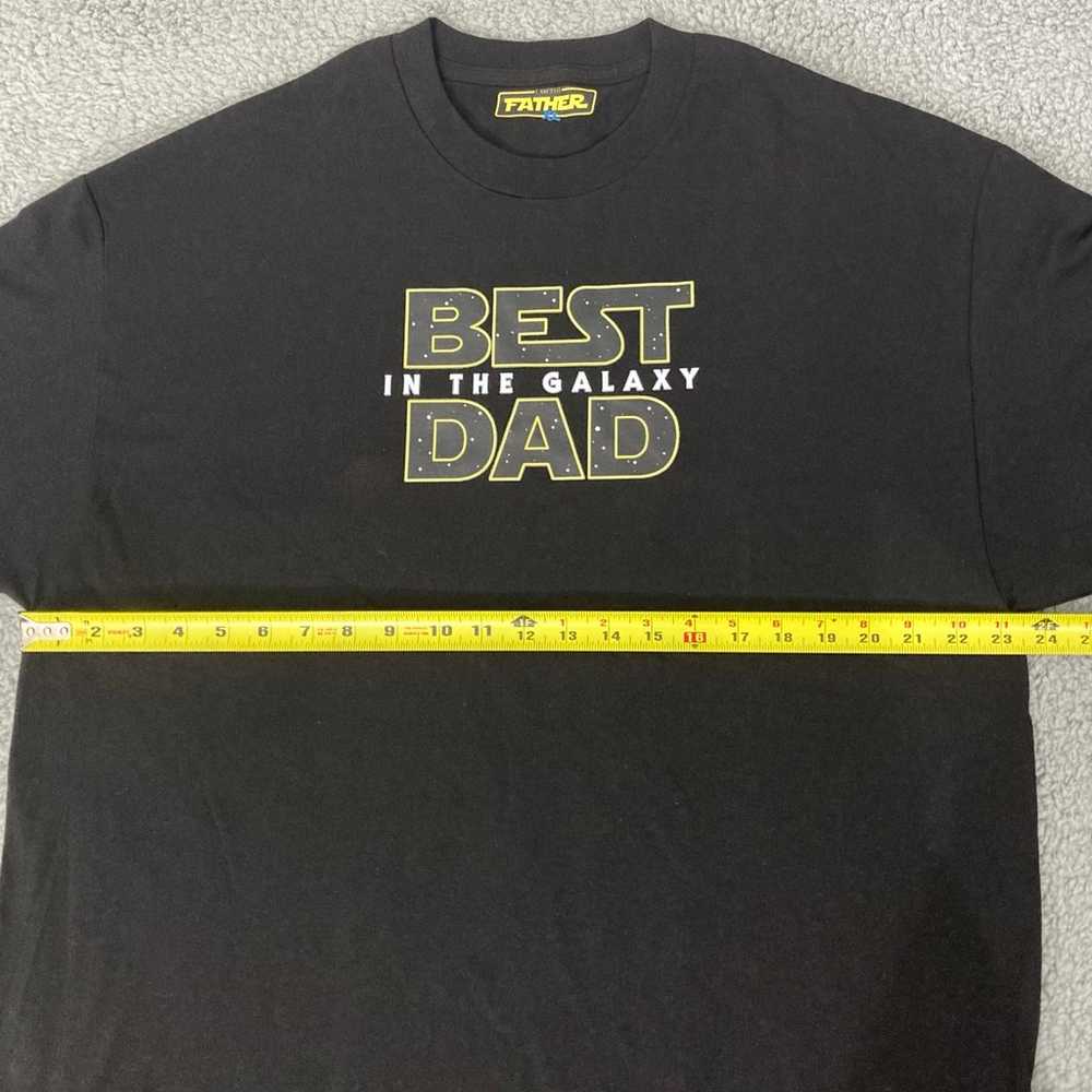 Father “Best Dad in The Galaxy” Men’s Black Tee N… - image 4