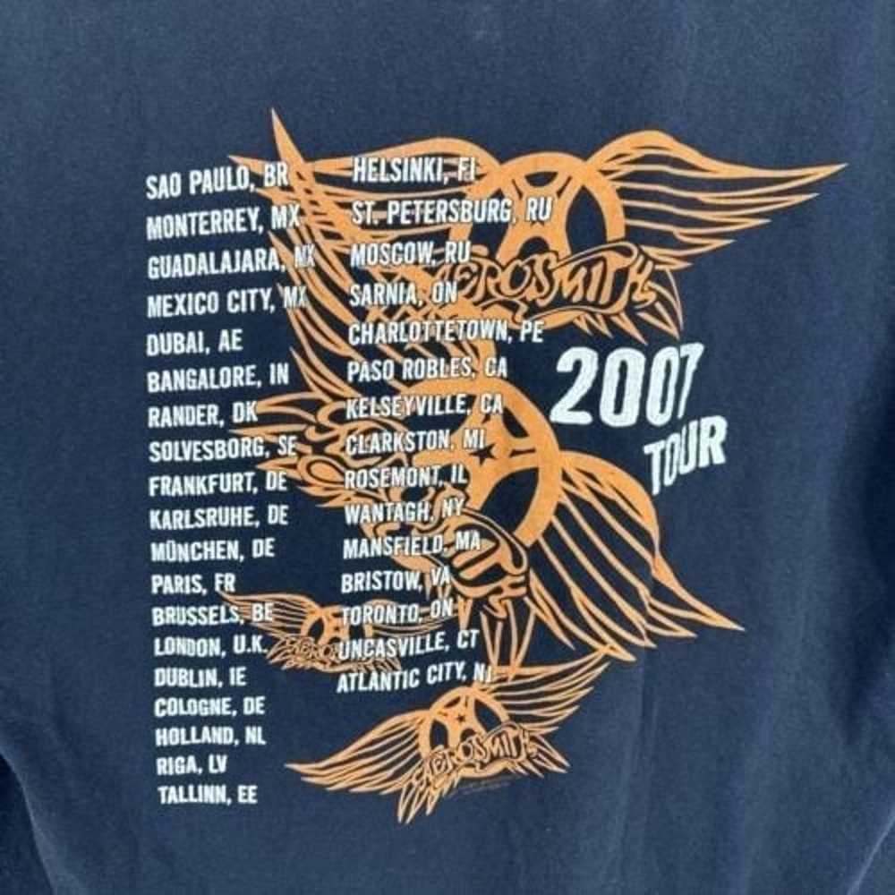 Vintage Aerosmith 2007 World Tour T shirt XL RARE - image 6