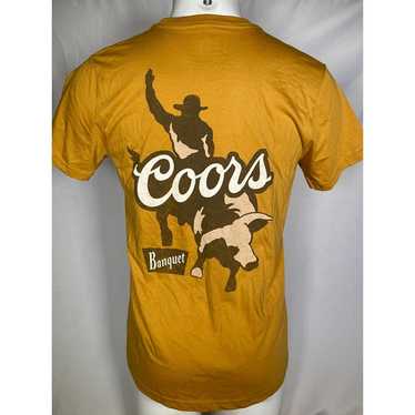 Coors Banquet Beer Logo Golden Rodeo T-Shirt Men's