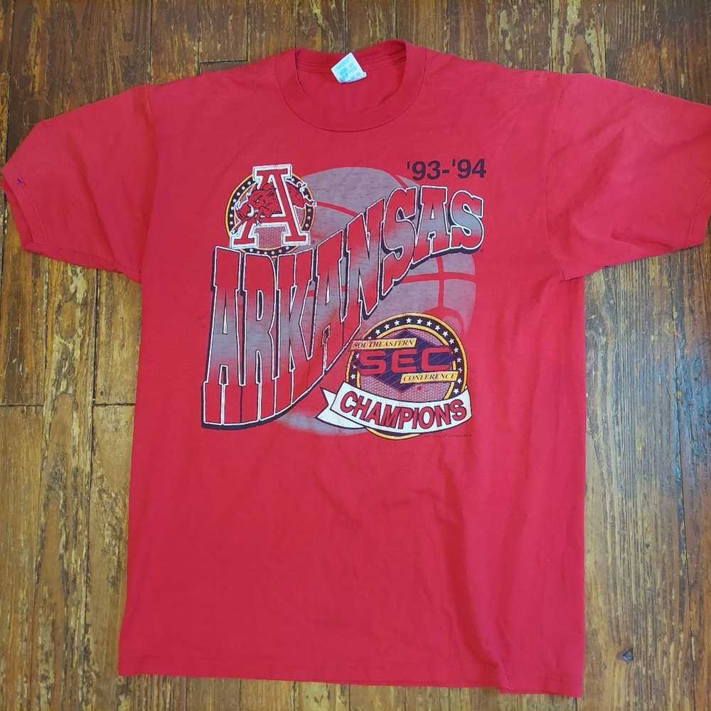 Vintage Arkansas Razorbacks SEC Champions T shirt… - image 1