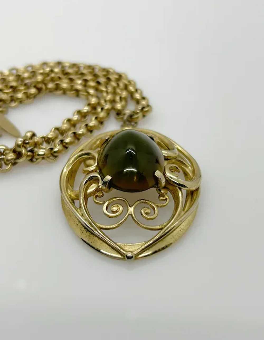 Vintage Whiting Davis Necklace with Dramatic Oval… - image 2