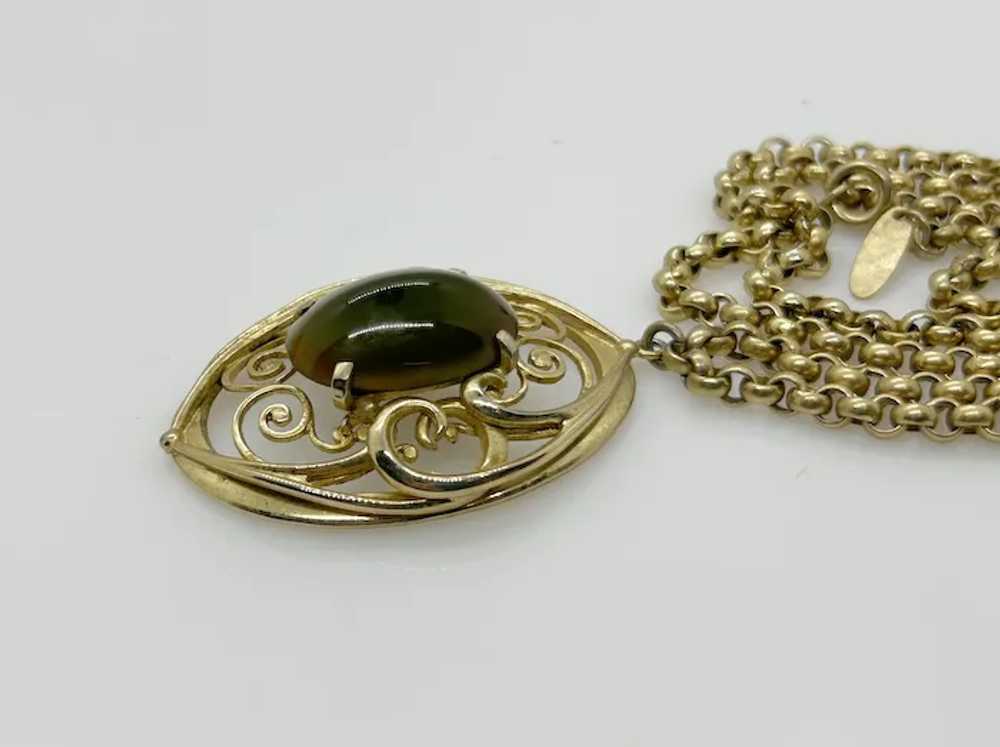 Vintage Whiting Davis Necklace with Dramatic Oval… - image 4