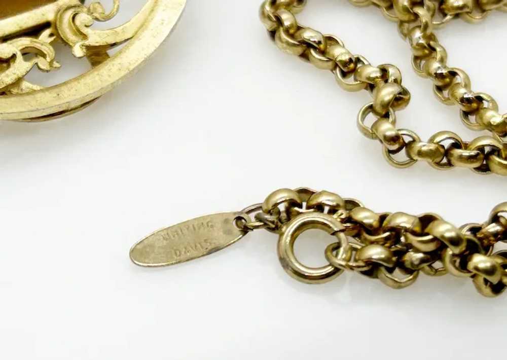 Vintage Whiting Davis Necklace with Dramatic Oval… - image 6