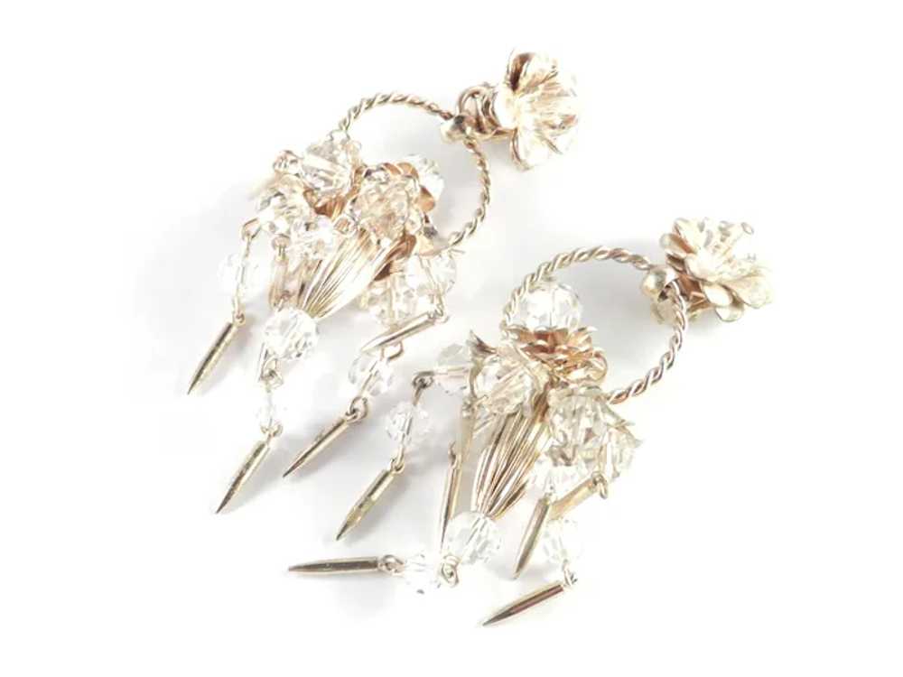 Napier Marilyn Monroe Flower Basket Dangle Earrin… - image 3