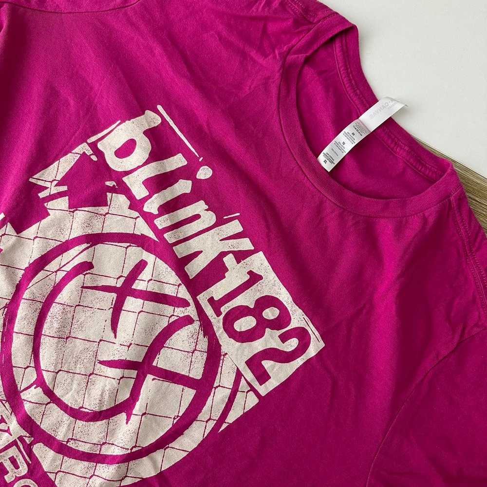 Blink-182 2023 World Tour Pink Tee Official Merch… - image 2