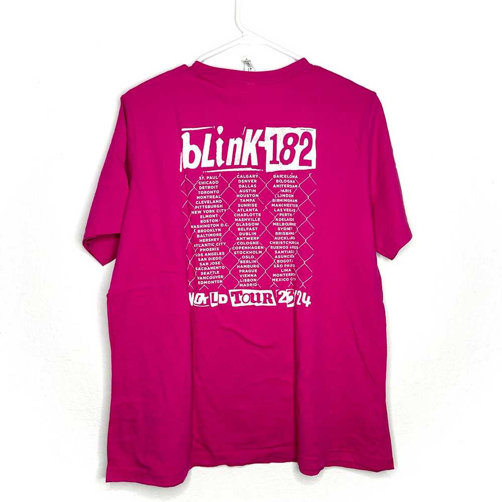 Blink-182 2023 World Tour Pink Tee Official Merch… - image 4