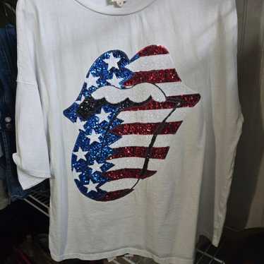 American Flag Kiss Shirt