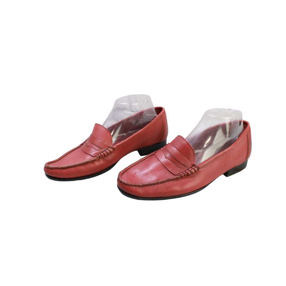 Leather Jean Pier Clemente Red Leather Slip On Mo… - image 2