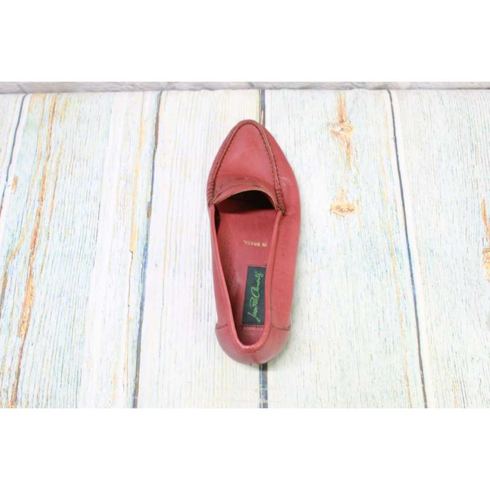 Leather Jean Pier Clemente Red Leather Slip On Mo… - image 7