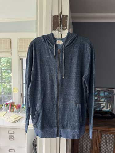 Faherty Navy Blue Marled Hoodie