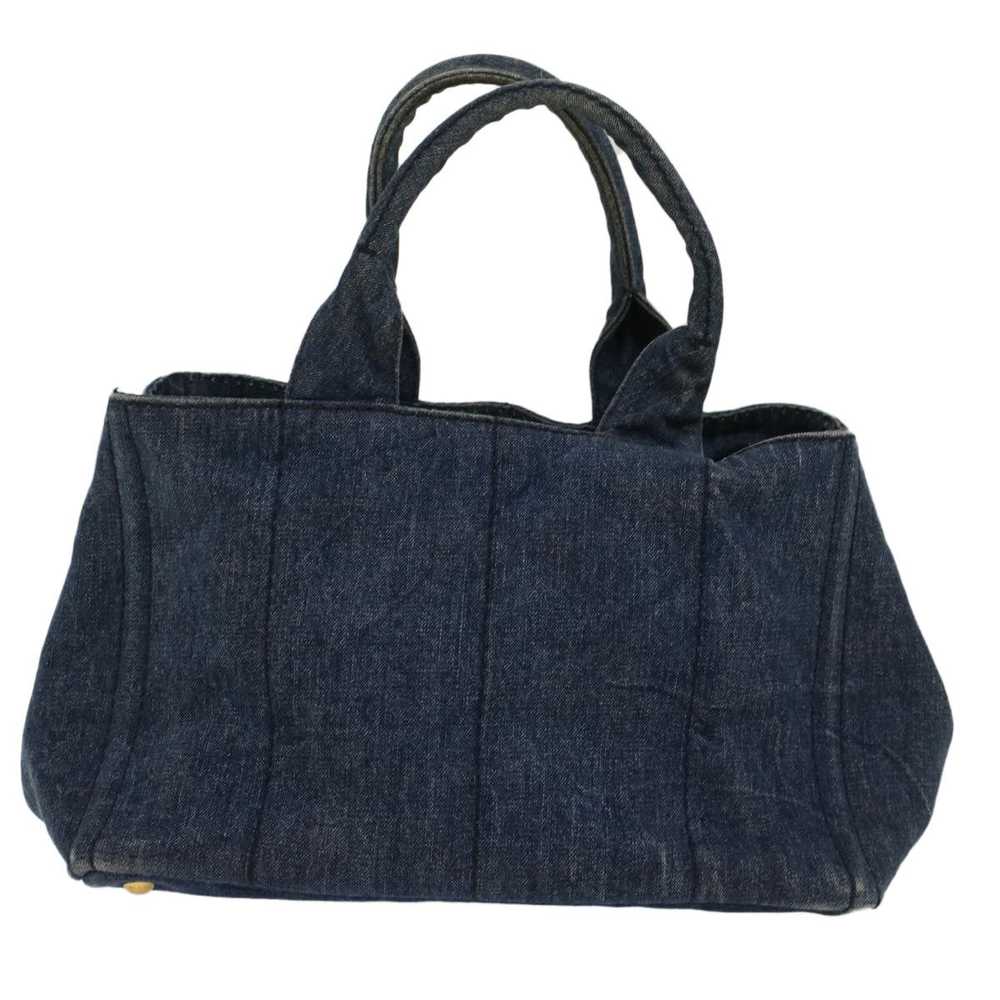 Prada PRADA Canapa MM Hand Bag Canvas Blue Auth 5… - image 3
