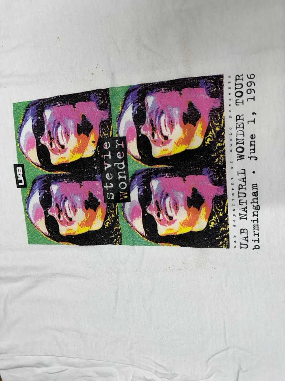 Band Tees × Hanes × Vintage VTG Stevie Wonder UAB… - image 2