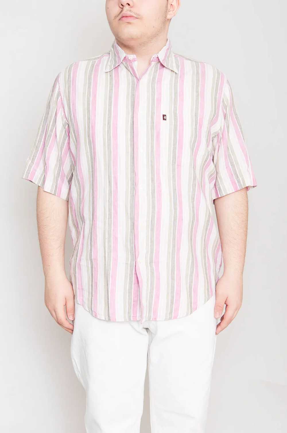 Marlboro Classics short sleeve shirt in pastel co… - image 2