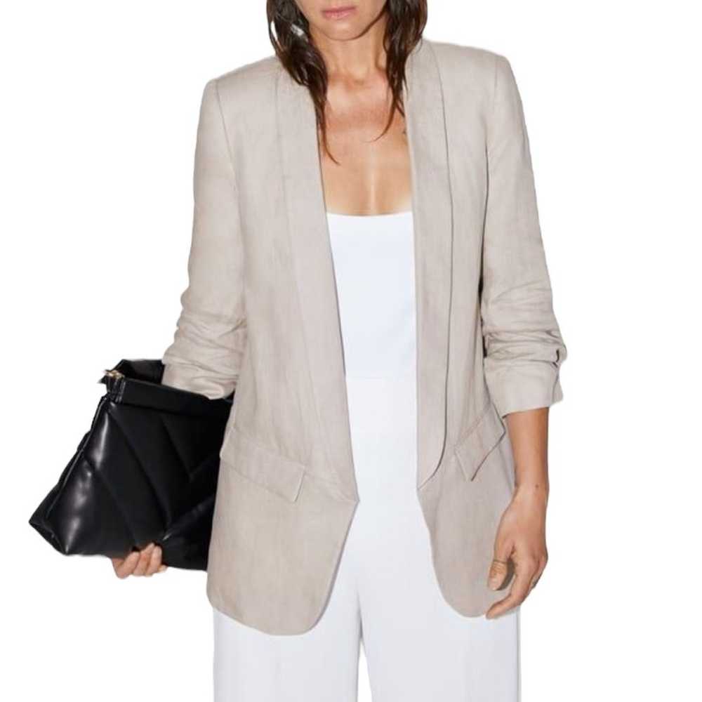 Zara Career Blazer, Lined, Beige, versatile, casu… - image 6