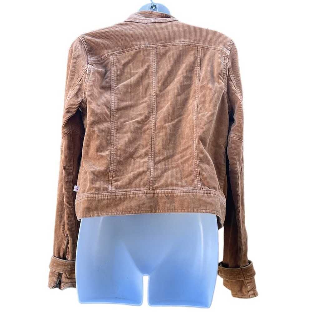 90’s Hollister retro Tan corduroy zip up jacket - image 2