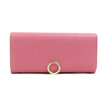 Bvlgari BVLGARI Bi-fold Long Wallet Leather Pink … - image 1