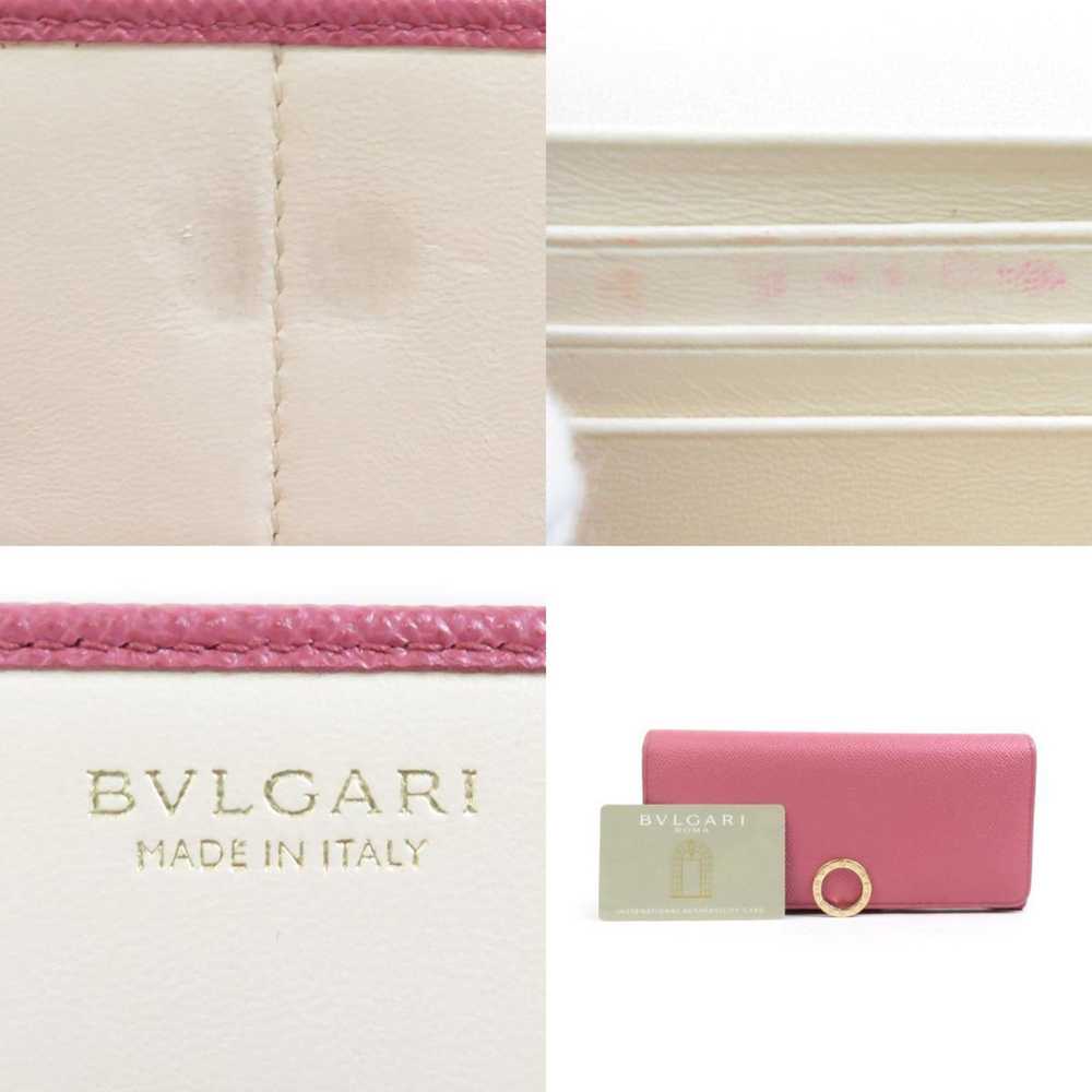 Bvlgari BVLGARI Bi-fold Long Wallet Leather Pink … - image 5