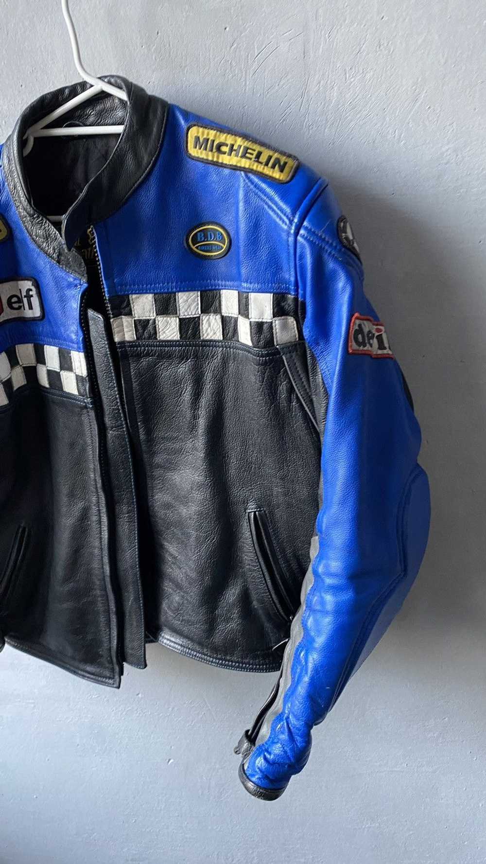 Leather Jacket × MOTO × Racing Vintage leather Mo… - image 2