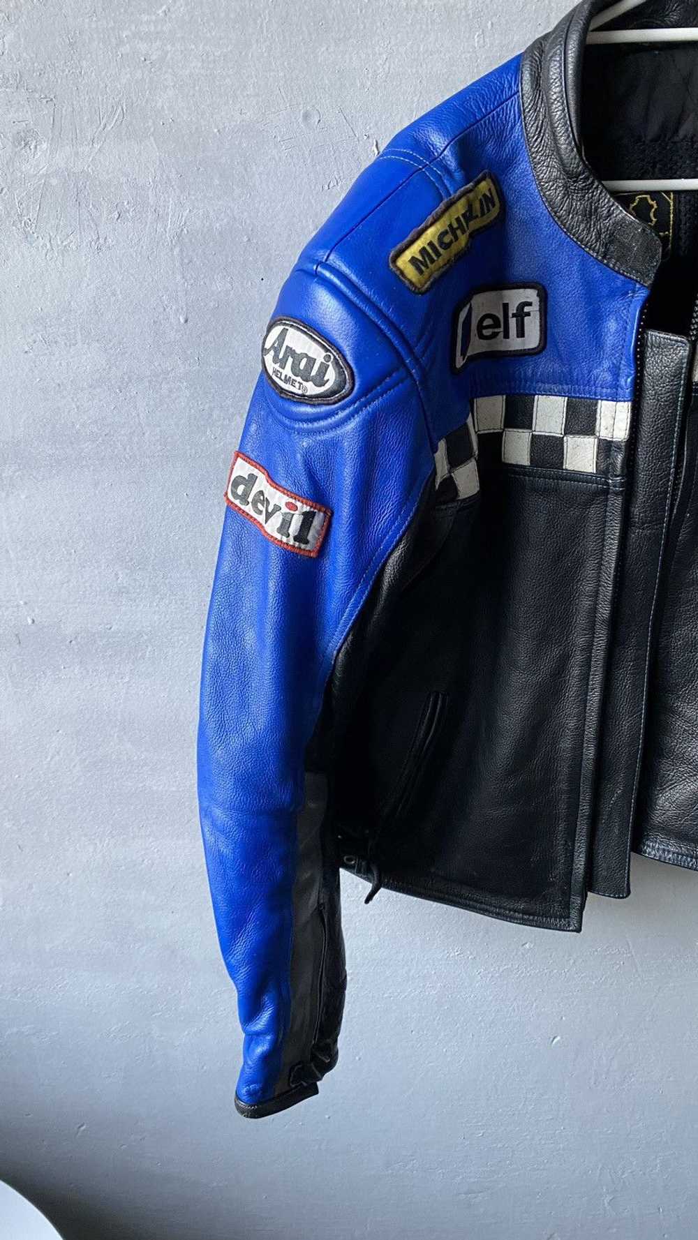 Leather Jacket × MOTO × Racing Vintage leather Mo… - image 3