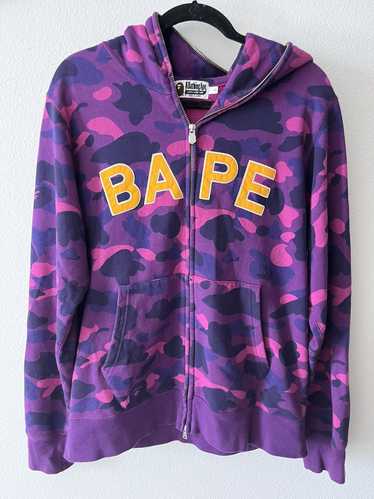 Bape Color Camo Applique Full Zip Hoodie