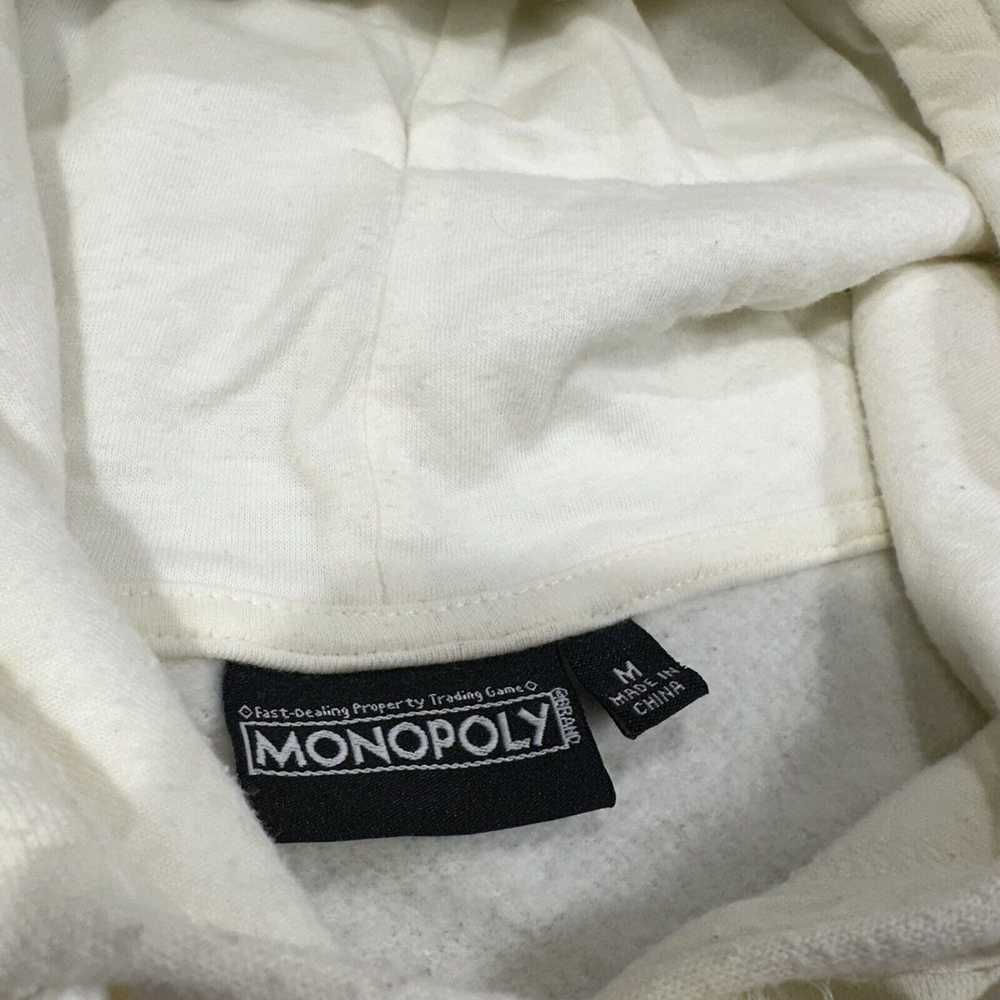 M Monopoly Hoodie Mens Medium White Sweatshirt Pu… - image 3
