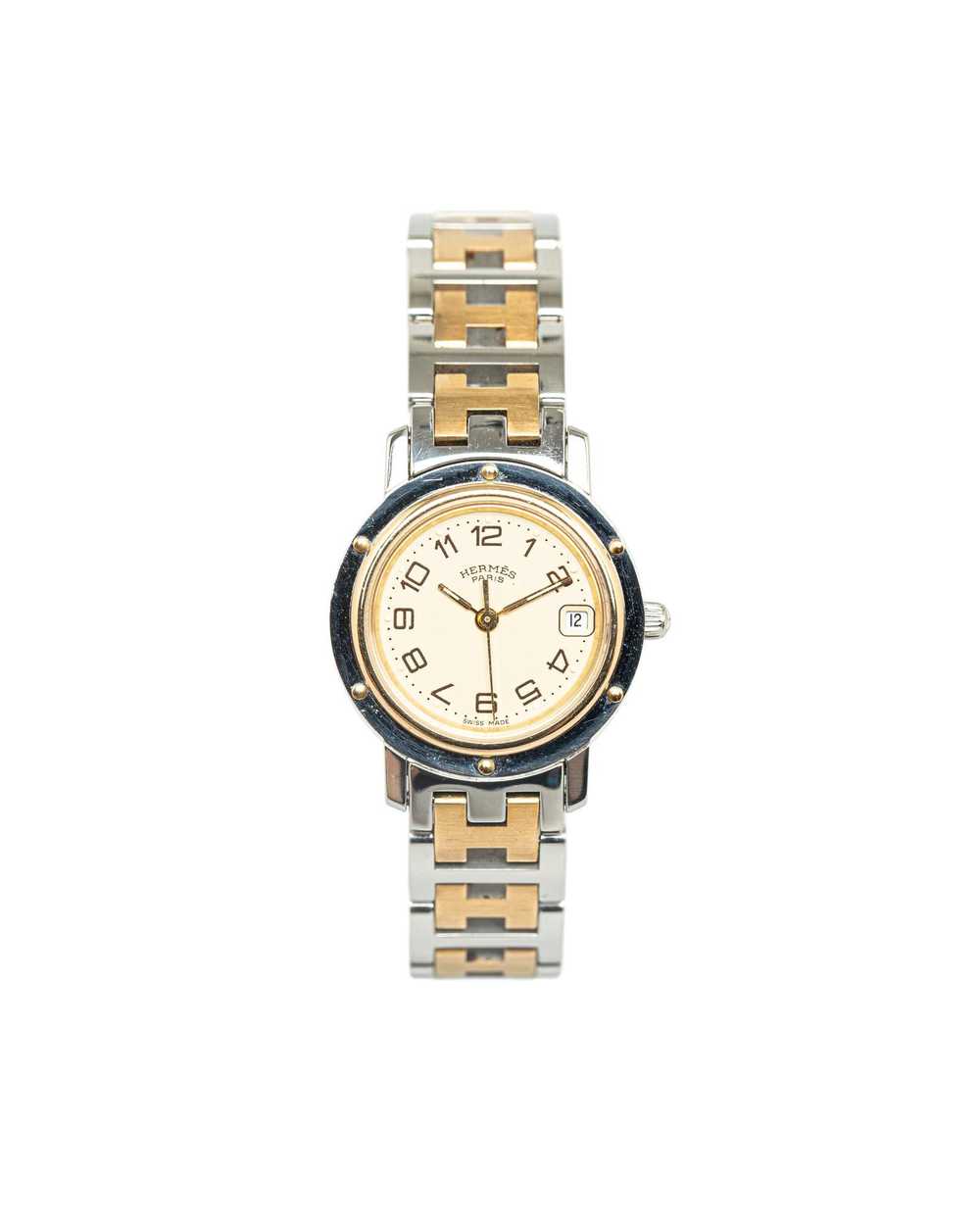Hermes Stainless Steel Quartz Clipper Watch - image 1