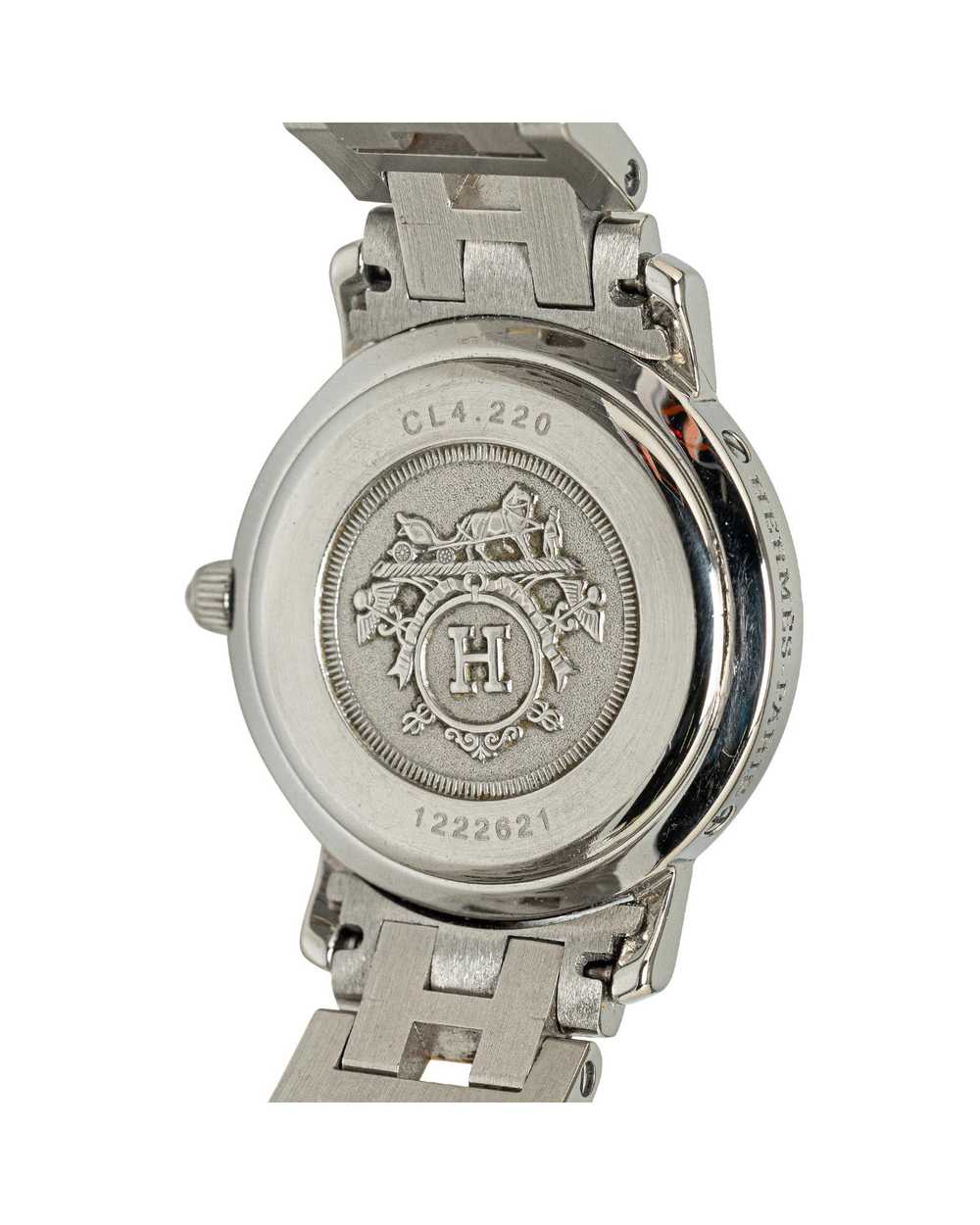 Hermes Stainless Steel Quartz Clipper Watch - image 5