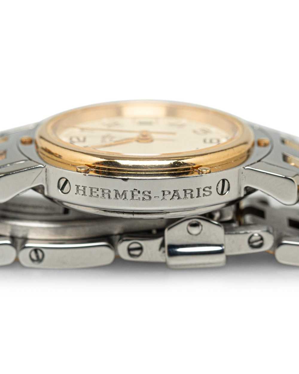 Hermes Stainless Steel Quartz Clipper Watch - image 6