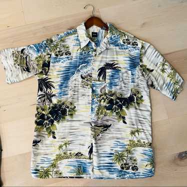 Vintage Mens Silk Hawaiian Shirt Label Silk silk I