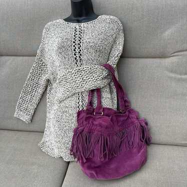 LUCKY BRAND Purple Suede Shoulder Bag - image 1