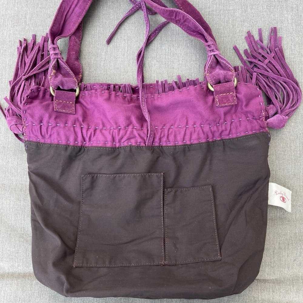 LUCKY BRAND Purple Suede Shoulder Bag - image 9