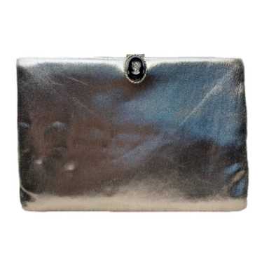 Vintage Harry Levine HL Silver Clutch Purse Bag H… - image 1