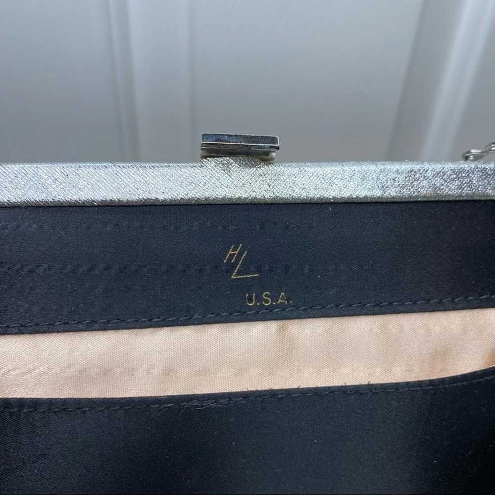 Vintage Harry Levine HL Silver Clutch Purse Bag H… - image 6