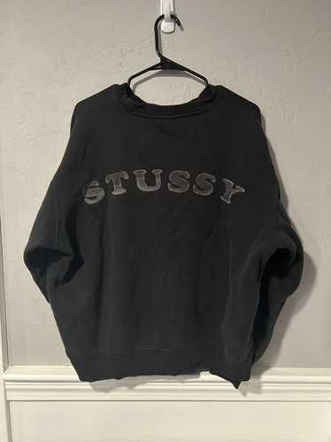 Stussy × Vintage Vintage Black Faded Stussy 80 Cre