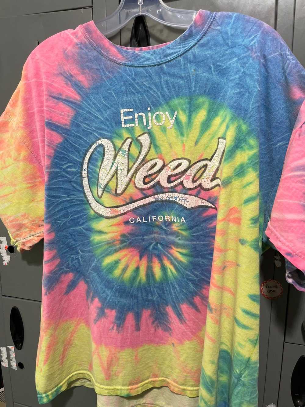 Gildan × Humor × Vintage Enjoy Weed tie dye joke … - image 5