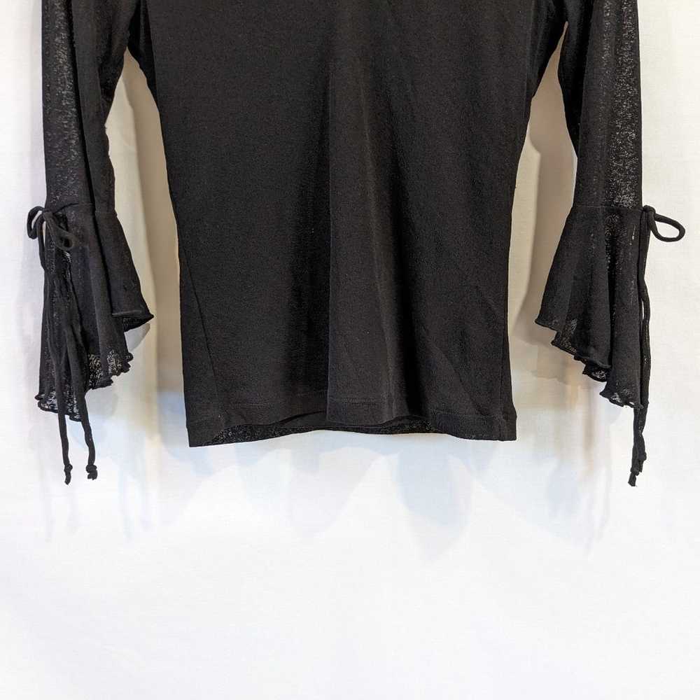 Vintage Studio Y Black Witchy Gothic Style Blouse… - image 3