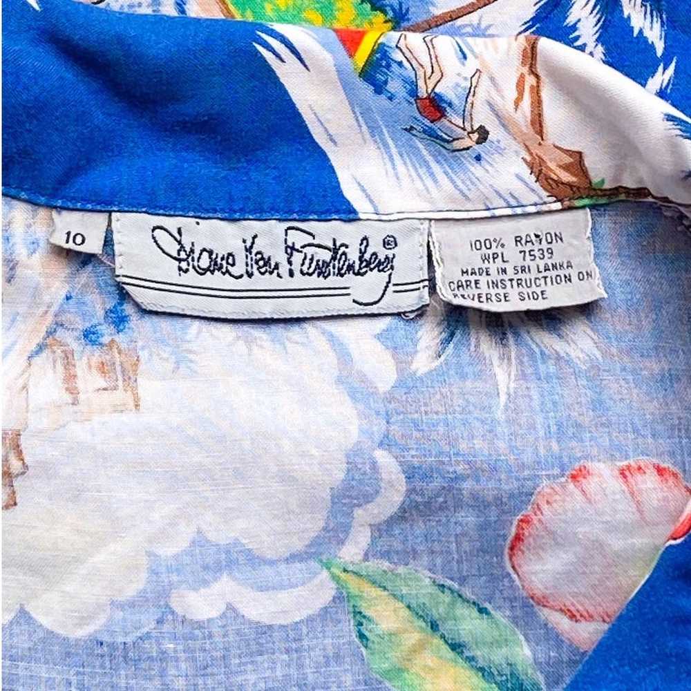 Vintage DIANE VON FURSTENBERG Hawaiian Shirt Summ… - image 4