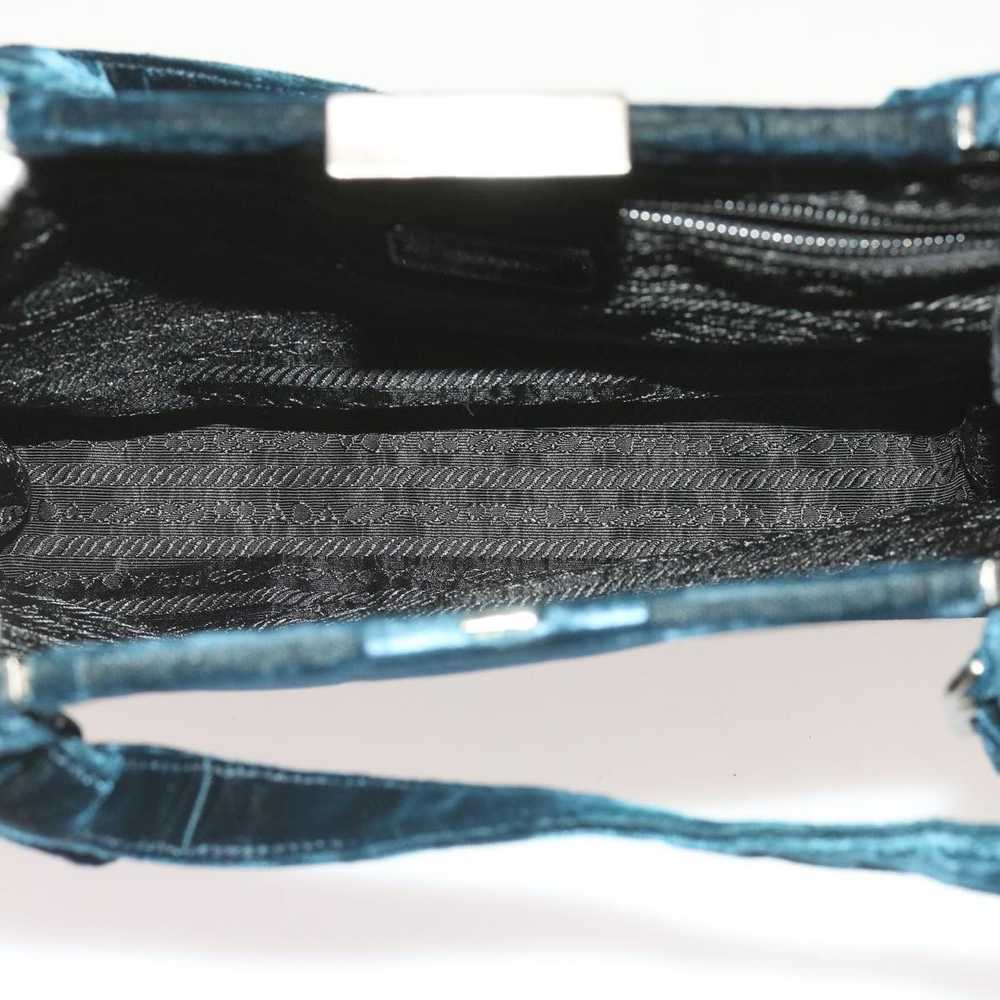 Prada PRADA Hand Bag Velor Blue Auth 65905 - image 10
