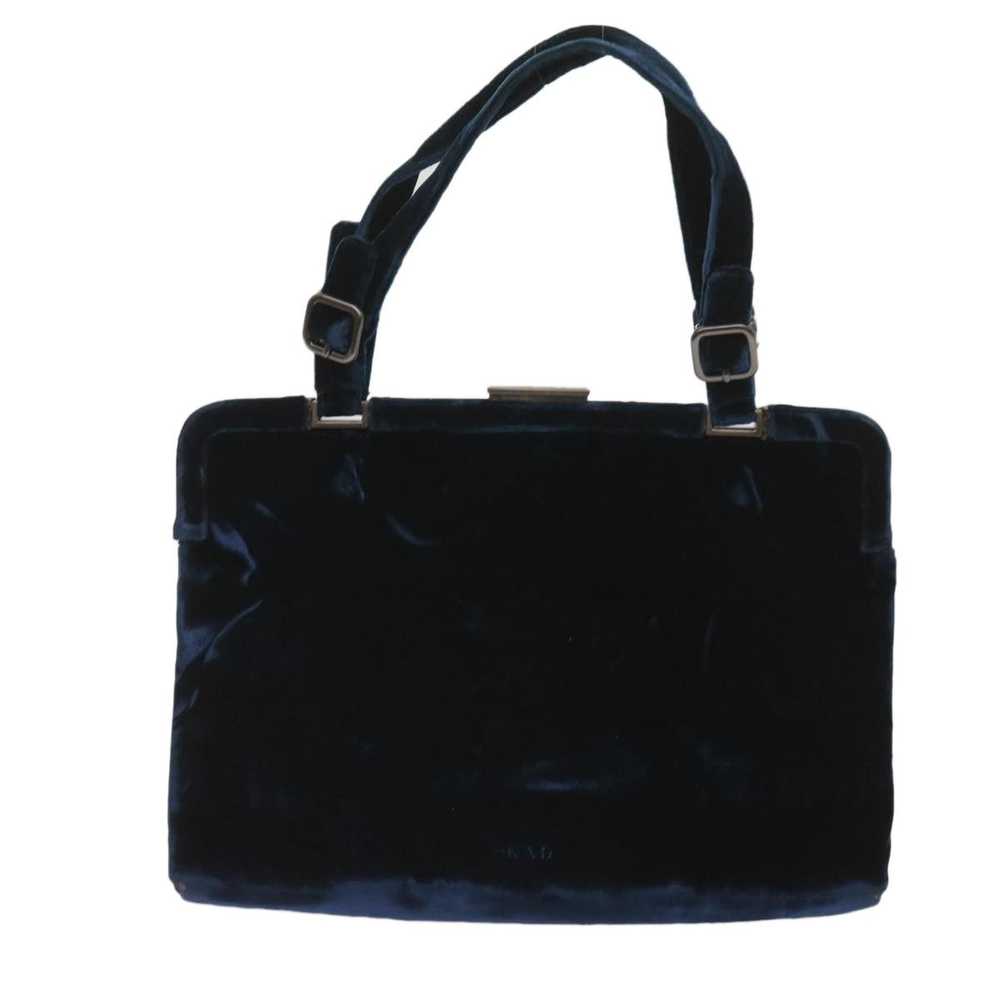 Prada PRADA Hand Bag Velor Blue Auth 65905 - image 12
