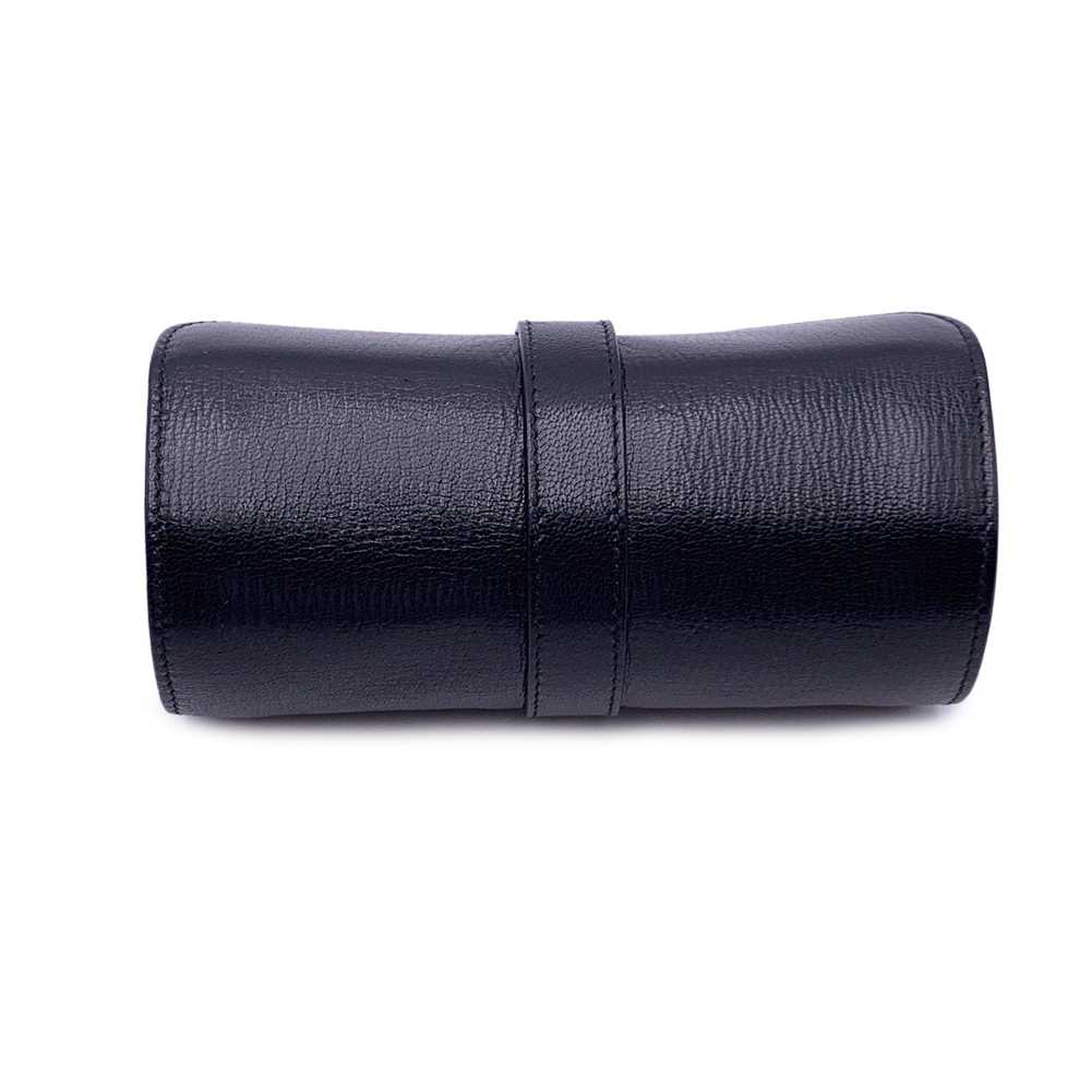 Bvlgari Bvlgari Bulgari Black Leather Watch Roll … - image 3